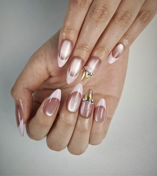 Blush Opulence Nail Set 🌸✨💎💅💕